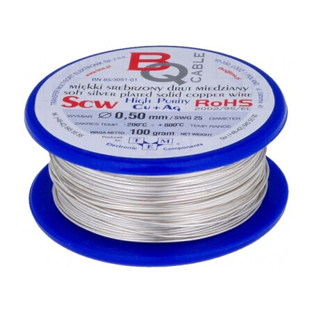 Sârmă de Cupru Argintată 0,4mm 100g | Electronic-mag.ro | Componente Electronice