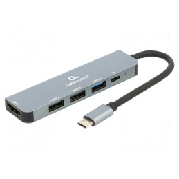 Adaptor | USB 2.0,USB 3.1 | 0,15m | negru | 5Gbps | gri | Cablexpert | 