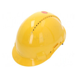 Cască de protecție ventilată galbenă 54-62 mm ABS | Electronic-mag.ro | Componente Electronice