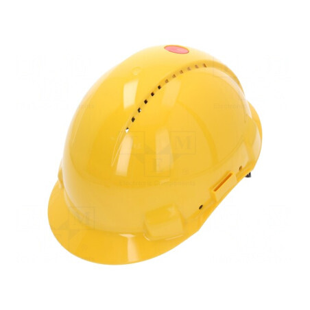 Cască de protecție ventilată galbenă 54-62 mm ABS | Electronic-mag.ro | Componente Electronice