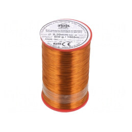 Sârmă Emailată Dublu 0,2mm 0,5kg Cu | Electronic-mag.ro | Componente Electronice