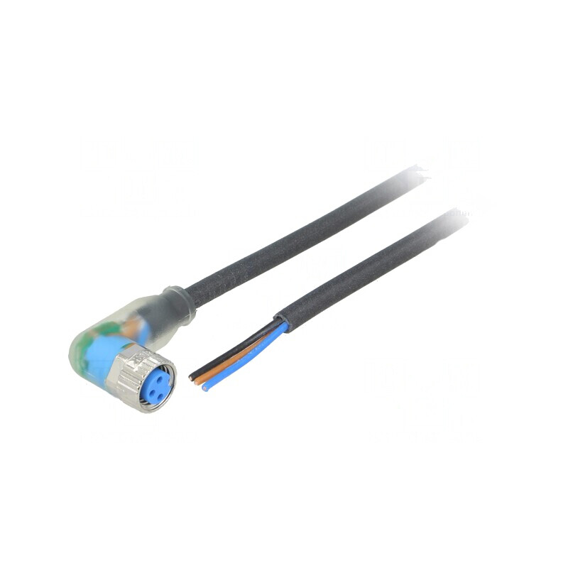 Cablu Conectare M8 3 PIN 2m Unghiular | Electronic-mag.ro | Componente Electronice