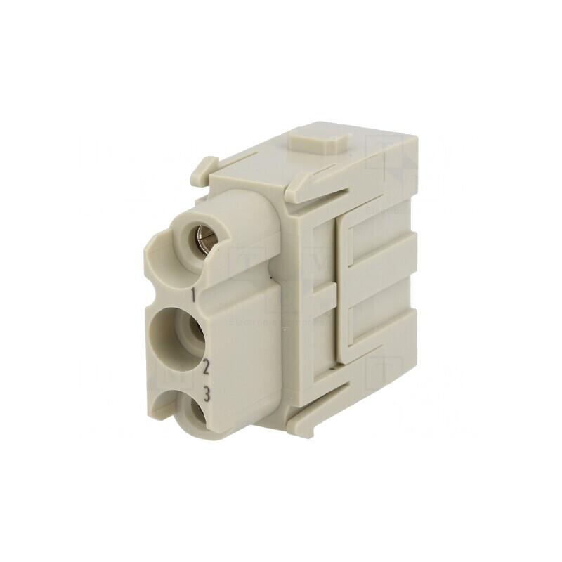 Conector HDC Mamă 3 PIN cu Șurub Han-Modular | Electronic-mag.ro | Componente Electronice