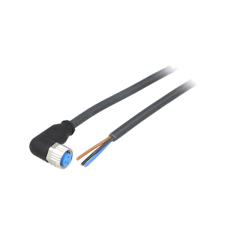 Cablu de conectare M8 PIN 3 unghi 5m IP67 | Electronic-mag.ro | Componente Electronice
