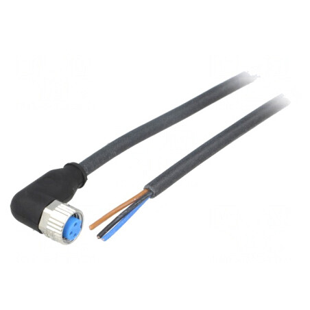 Cablu de conectare M8 PIN 3 unghi 5m IP67 | Electronic-mag.ro | Componente Electronice