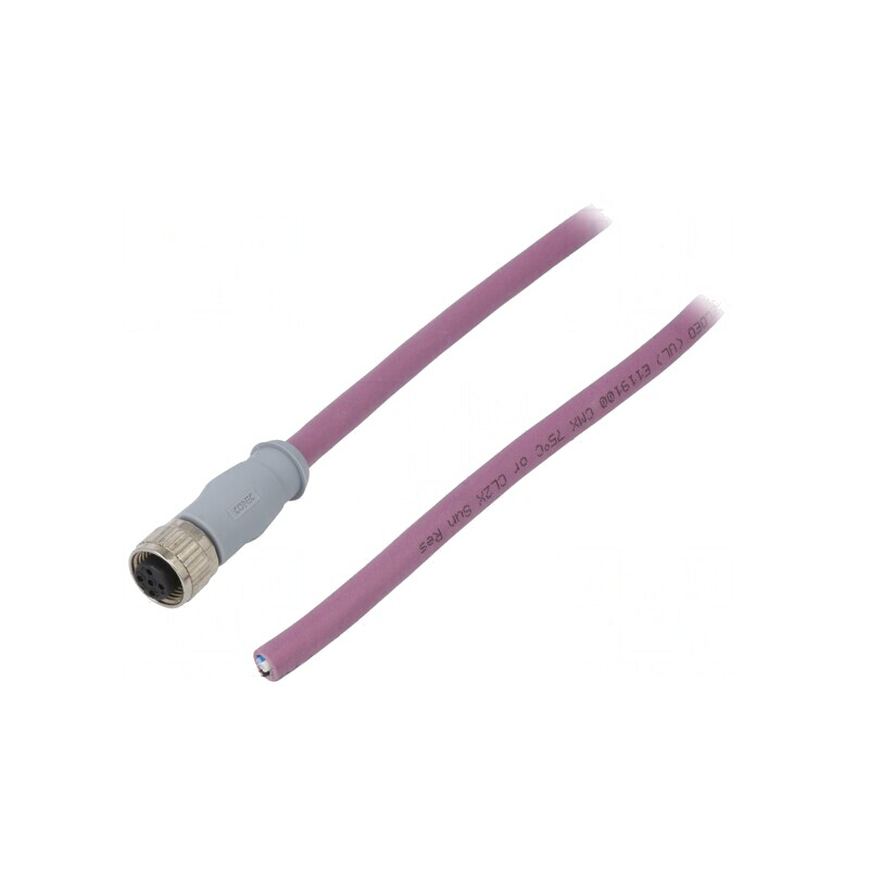 Mufă M12 5-PIN Mamă 3m IP67 60V 4A | Electronic-mag.ro | Componente Electronice