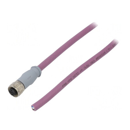Mufă M12 5-PIN Mamă 3m IP67 60V 4A | Electronic-mag.ro | Componente Electronice