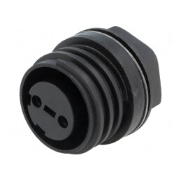 Conector circular soclu mamă 2 pini nichelat Buccaneer 900 PX0931/02/S | Electronic-mag.ro | Componente Electronice