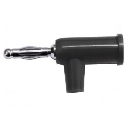 Mufă banană 4mm 15A 5kVDC neagră cupru beriliu | Electronic-mag.ro | Componente Electronice