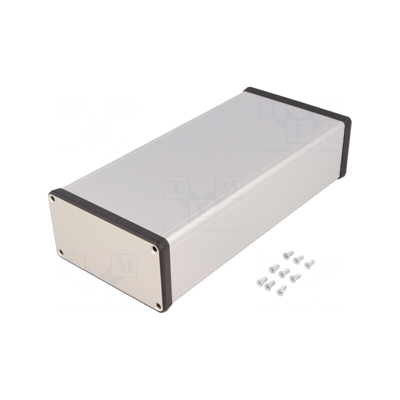 Carcasă aluminiu gri 103x220x53mm | Electronic-mag.ro | Componente Electronice