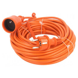 Prelungitor Alimentare 20m Portocaliu 10A | Electronic-mag.ro | Componente Electronice