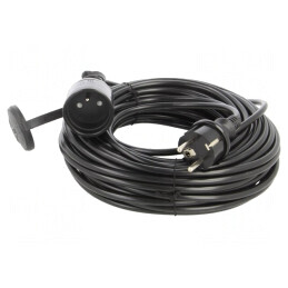 Prelungitor 20m Negru 10A 3x1mm2 | Electronic-mag.ro | Componente Electronice