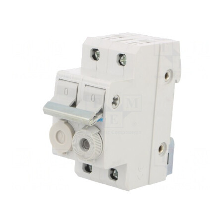 Separator cu Fuzibil 10x38mm pentru Șină DIN 20A 400V 2 Poli | Electronic-mag.ro | Componente Electronice