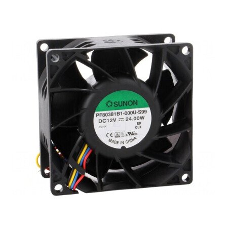 Ventilator DC axial 12V 80x80x38mm 193,5m3/h | Electronic-mag.ro | Componente Electronice