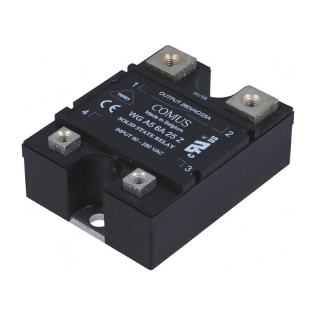 Releu Semiconductor 25A 1-Fazat 90-280VAC | Electronic-mag.ro | Componente Electronice