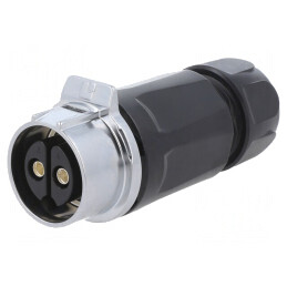 Conector: circular | mufă | dimensiune 28 | 02 | mamă | PIN: 2 | aurit | 50A | 2325