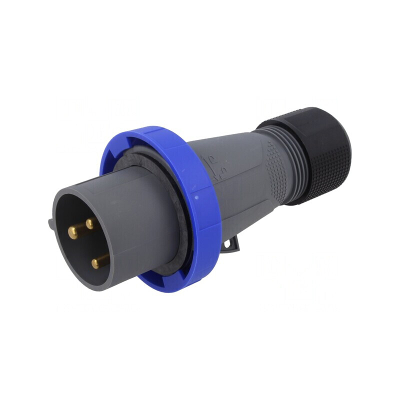 Conector alimentare AC trifazat mâner drept pe cablu | Electronic-mag.ro | Componente Electronice