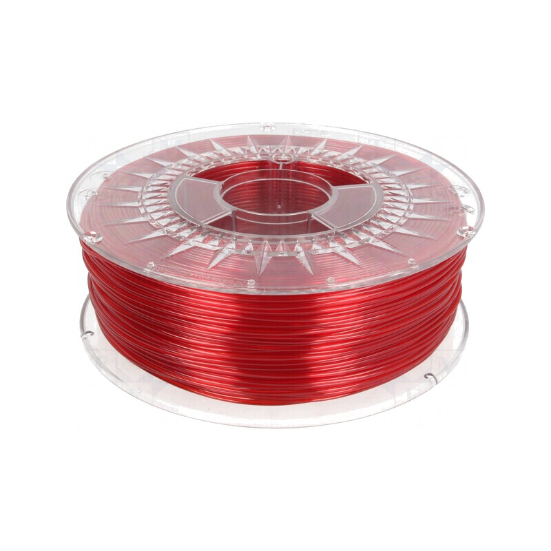 Filament PET-G 1.75mm Roșu Transparent 1kg | Electronic-mag.ro | Componente Electronice