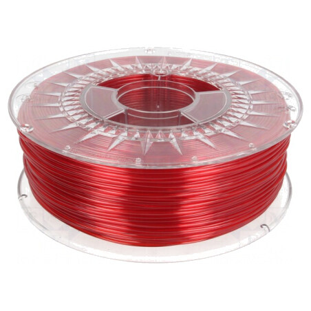 Filament PET-G 1.75mm Roșu Transparent 1kg | Electronic-mag.ro | Componente Electronice