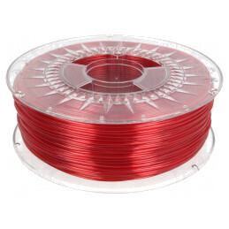 Filament PET-G 1.75mm Roșu Transparent 1kg | Electronic-mag.ro | Componente Electronice