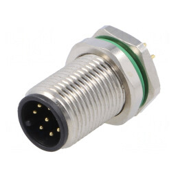 Soclu M12 8 PIN DeviceNet/CANopen THT IP67 30V | Electronic-mag.ro | Componente Electronice