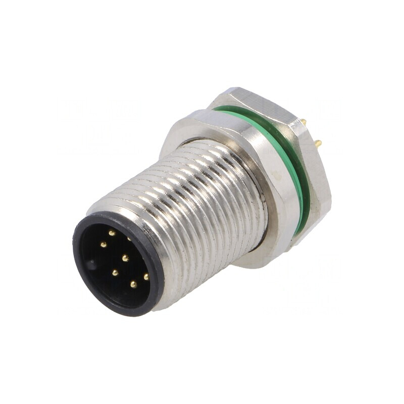 Soclu M12 8 PIN DeviceNet/CANopen THT IP67 30V | Electronic-mag.ro | Componente Electronice