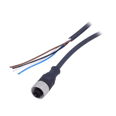 Cablu de Conectare M12 2m IP67 250V 4A | Electronic-mag.ro | Componente Electronice