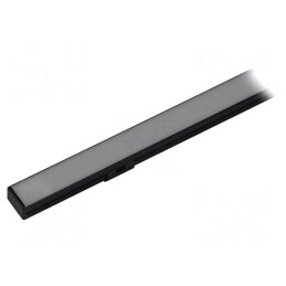 Profil Aluminiu Negru 2m pentru Module LED 16mm | Electronic-mag.ro | Componente Electronice