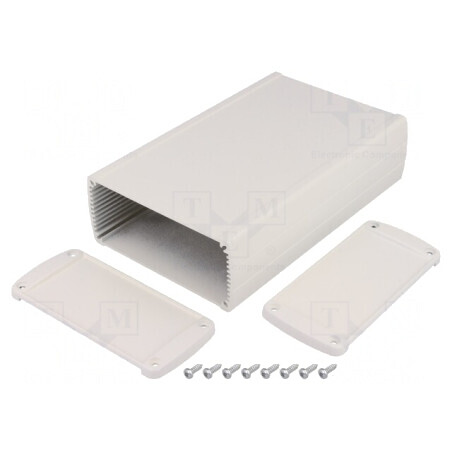 Carcasă universală aluminiu gri TEKAM 106x175x45mm | Electronic-mag.ro | Componente Electronice