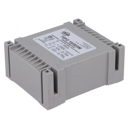 Transformator Încapsulat 18VA 230V AC la 12V 750mA PCB | Electronic-mag.ro | Componente Electronice