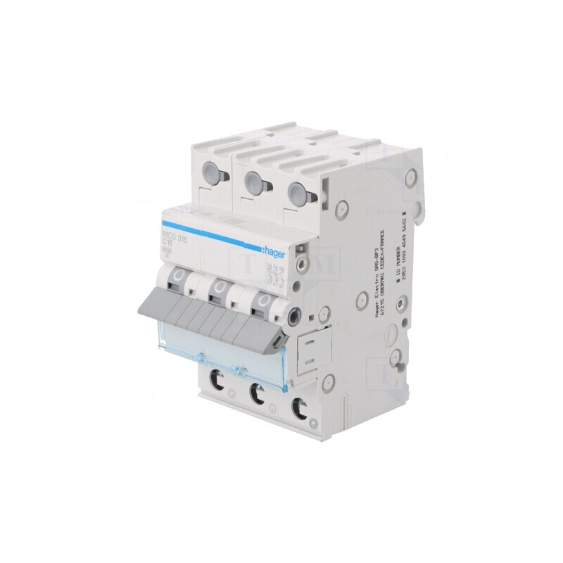 Întrerupător Supracurent 16A 3P 6kA 230/400V | Electronic-mag.ro | Componente Electronice
