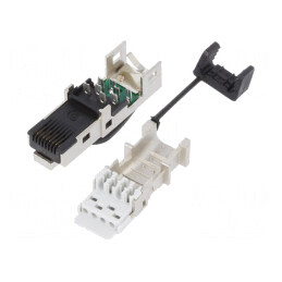 Mufă RJ45 Cat 6a Ecranată Aurită 8P8C | Electronic-mag.ro | Componente Electronice