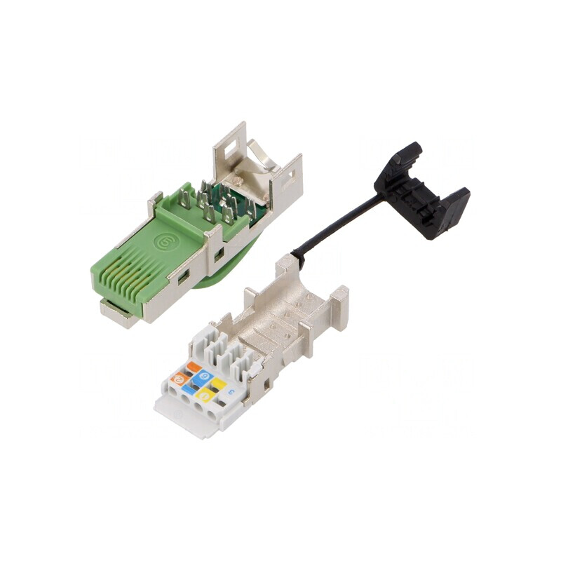 Mufă RJ45 Ecranată Aurită Cat 5 8p8c 5.5-8.5mm | Electronic-mag.ro | Componente Electronice