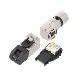 Mufă RJ45 Cat 6a Ecranat Aurit 8P8C | Electronic-mag.ro | Componente Electronice