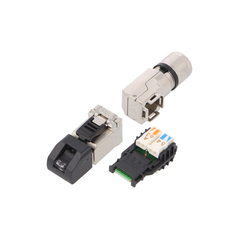 Mufă RJ45 Cat 6a Ecranat Aurit 8P8C | Electronic-mag.ro | Componente Electronice