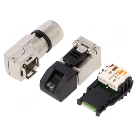 Mufă RJ45 Cat 6a Ecranată Aurită 8P8C | Electronic-mag.ro | Componente Electronice