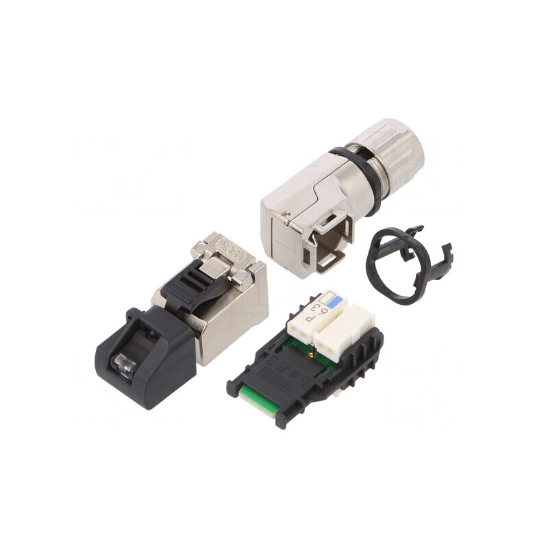 Mufă RJ45 Cat5 aurită 8p8c 5-9mm 27-22AWG | Electronic-mag.ro | Componente Electronice