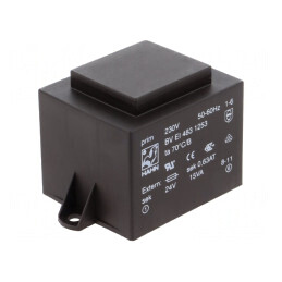 Transformator încapsulat 15VA 230V 24V 625mA PCB | Electronic-mag.ro | Componente Electronice