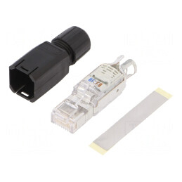 Mufă RJ45 8P8C Cat5 Aurit IDC 26-23AWG | Electronic-mag.ro | Componente Electronice