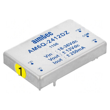 Convertor DC/DC 6W 18-36V la 12V / -12V | Electronic-mag.ro | Componente Electronice