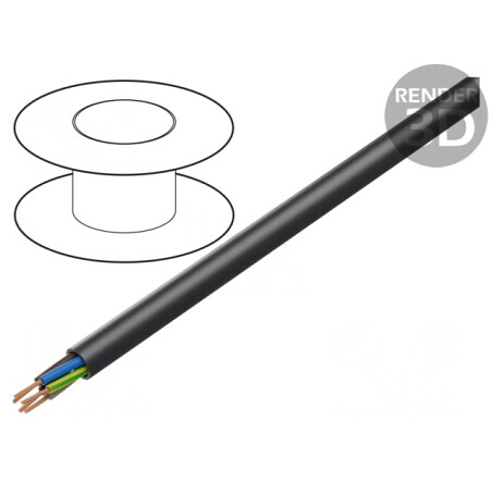 Cablu electric negru 5G10mm2 H07RN-F 450V/750V | Electronic-mag.ro | Componente Electronice