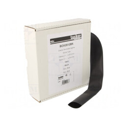 Manşon termocontractabil 25,4mm 5m negru | Electronic-mag.ro | Componente Electronice