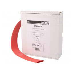 Manșon Termocontractabil 25,4mm 5m Roșu | Electronic-mag.ro | Componente Electronice