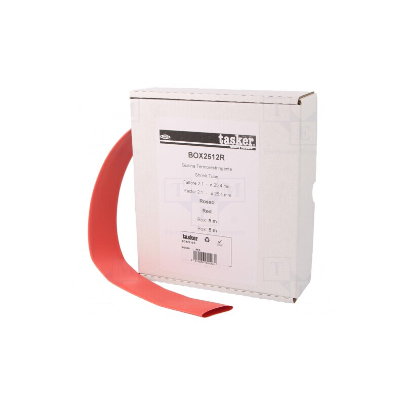 Manșon Termocontractabil 25,4mm 5m Roșu | Electronic-mag.ro | Componente Electronice