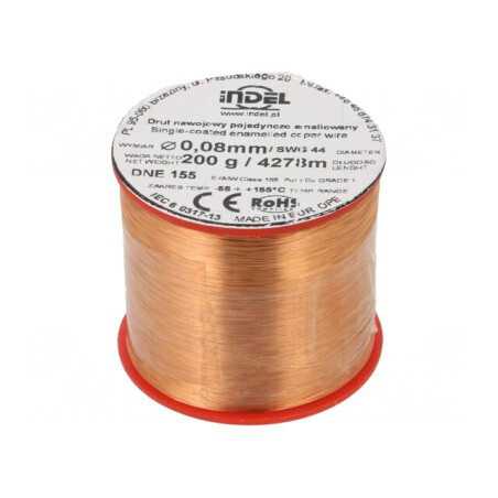Sârmă Emailată Cupru 0,08mm 0,2kg | Electronic-mag.ro | Componente Electronice