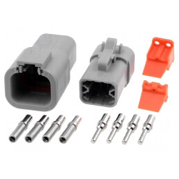 Conector cablu-cablu ATP tată-mamă mufă PIN 4 | Electronic-mag.ro | Componente Electronice