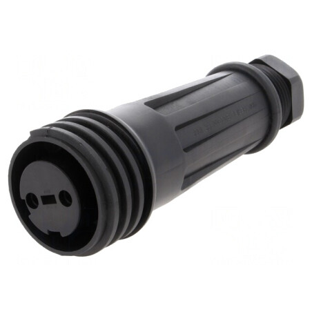 Conector Circular Mufă Mamă 2 PIN Filet Exterior | Electronic-mag.ro | Componente Electronice