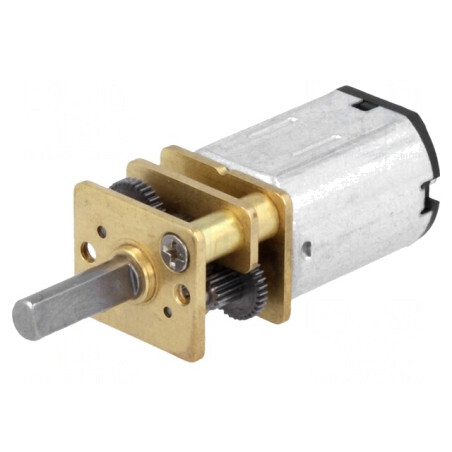 Motor DC cu Transmisie LP 6V 360mA Ax Crestătură D 210:1 Micro Metal Gearmotor | Electronic-mag.ro | Componente Electronice