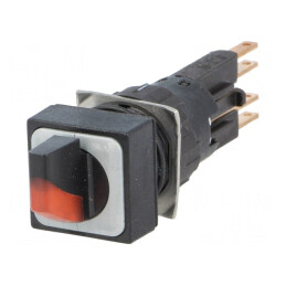 Comutator Rotativ 16mm Roșu 2 Poziții | Electronic-mag.ro | Componente Electronice