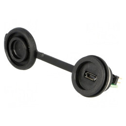 Conector USB B Micro pentru Montare pe Panou IP65 | Electronic-mag.ro | Componente Electronice